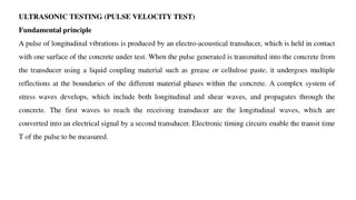 Ultrasonic Testing Pulse Velocity - Fundamental Principle and Applications