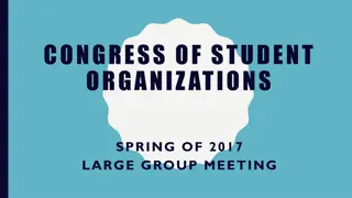 Student Organization Congress Spring 2017 Meeting
