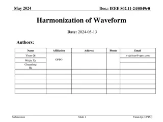 IEEE 802.11-24/0849r0 Harmonization of Waveform