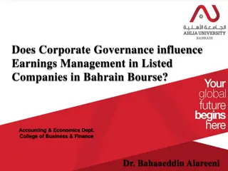 Corporate Governance Impact on Earnings Management in Bahrain Bourse