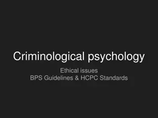 Criminological Psychology Ethical Guidelines and HCPC Standards