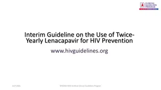 Use of Lenacapavir for HIV Prevention