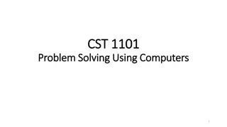 Solving Problems Using Computers