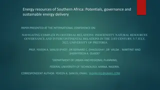 Sustainable Energy Resources in Southern Africa