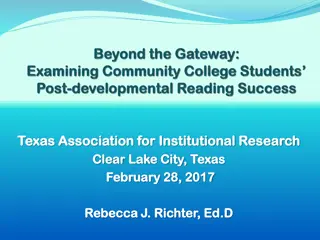 Understanding Developmental Education in Texas Community Colleges