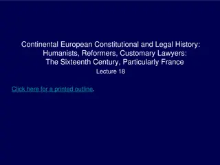 European Constitutional and Legal History in the Sixteenth Century France