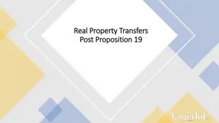 Significant Changes in California Property Tax Laws