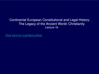 European Constitutional and Legal History: The Legacy of the Ancient World