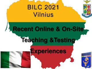 Linguistic Coordination for ITAF Courses - Teaching and Testing Experiences