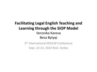 Facilitating Legal English Teaching with SIOP Model