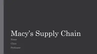 Macys Supply Chain Overview and Performance Measures
