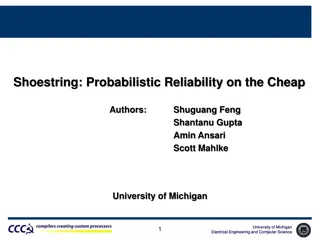 Probabilistic Reliability Solutions for Computing Systems