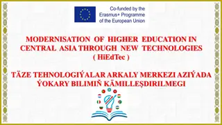 Modernisation of Higher Education in Central Asia through New Technologies