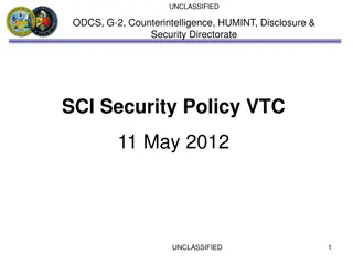 Security Policy Updates: Army SSO Review & CSE Improvements