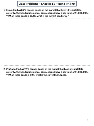 Bond Pricing Examples and Calculations