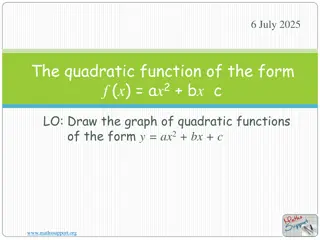 Understanding Quadratic Functions and Graphs