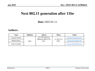 Next Generation Wi-Fi and 6G Objectives