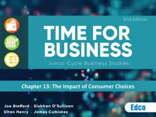 Chapter 13: The Impact of Consumer Choices