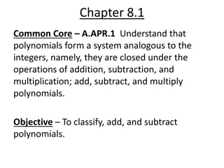 Polynomial Operations and Classification