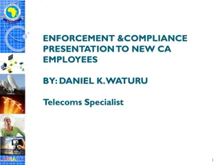 Enforcement and Compliance Presentation - AFRALTI Telecoms Specialist