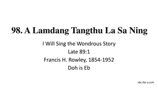 Sing the Wondrous Story Late