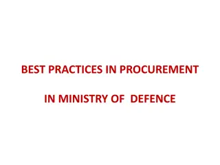 Effective Procurement Practices in Ministry of Defence
