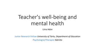 Supporting Teacher Well-Being in Education