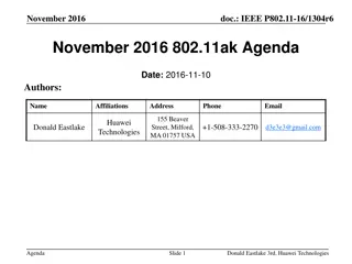 IEEE P802.11-16/1304r6 November 2016 Agenda Details