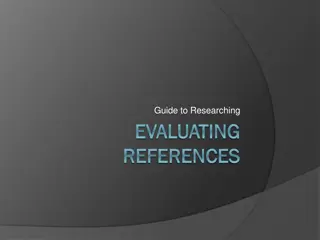 Effective Strategies for Evaluating and Researching References