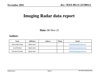 Advanced Imaging Radar Data Analysis