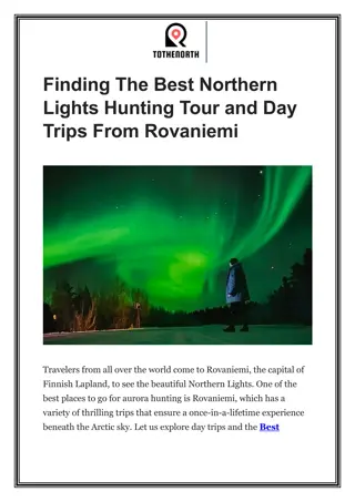 Finding The Best Northern Lights Hunting Tour and Day Trips From Rovaniemi