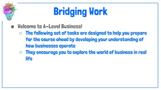 Exploring Business Operations: Tasks for A-Level Business Preparation