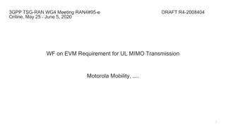 UL MIMO Transmission EVM Requirement Overview