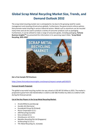 Scrap Metal Recycling Market Size, Share & Forecast to 2032