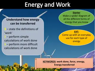 Forms of Energy and Work Principles