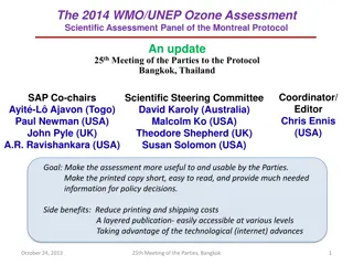 Update on Ozone Assessment 2014