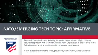 Increasing Security Cooperation with NATO in Emerging Technologies