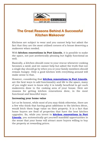 The Great Reasons Behind A Successful Kitchen Makeover