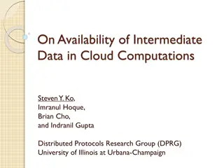 Intermediate Data in Cloud Computations