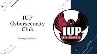 Cybersecurity Club Meeting and Mini-Hack Event