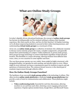 What is Online Study Groups