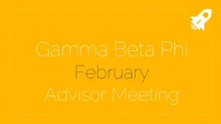 Advisor Meeting and Scholarship Timeline