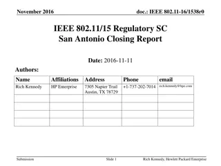 IEEE 802.11-16/1538r0 Regulatory Updates