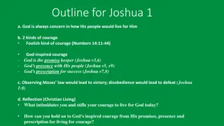 Joshua's Courage and Challenges in Living for God