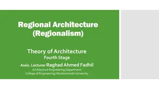 Regional Architecture and Regionalism in Modern Design