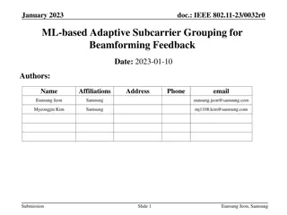 Adaptive Subcarrier Grouping for Beamforming Feedback