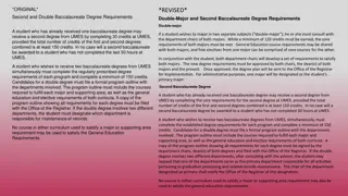 Baccalaureate Degree Requirements and Options at UMES