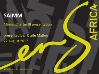 SAIMM Mining Charter III Presentation Overview