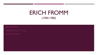 Erich Fromm - German Sociologist and Philosopher