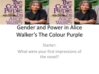 Exploring Gender Dynamics in Alice Walker's The Color Purple
